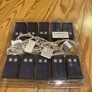 Rare Doctor Who Tardis Police Public Call Box String Lights-10 Lights Xtra Bulbs